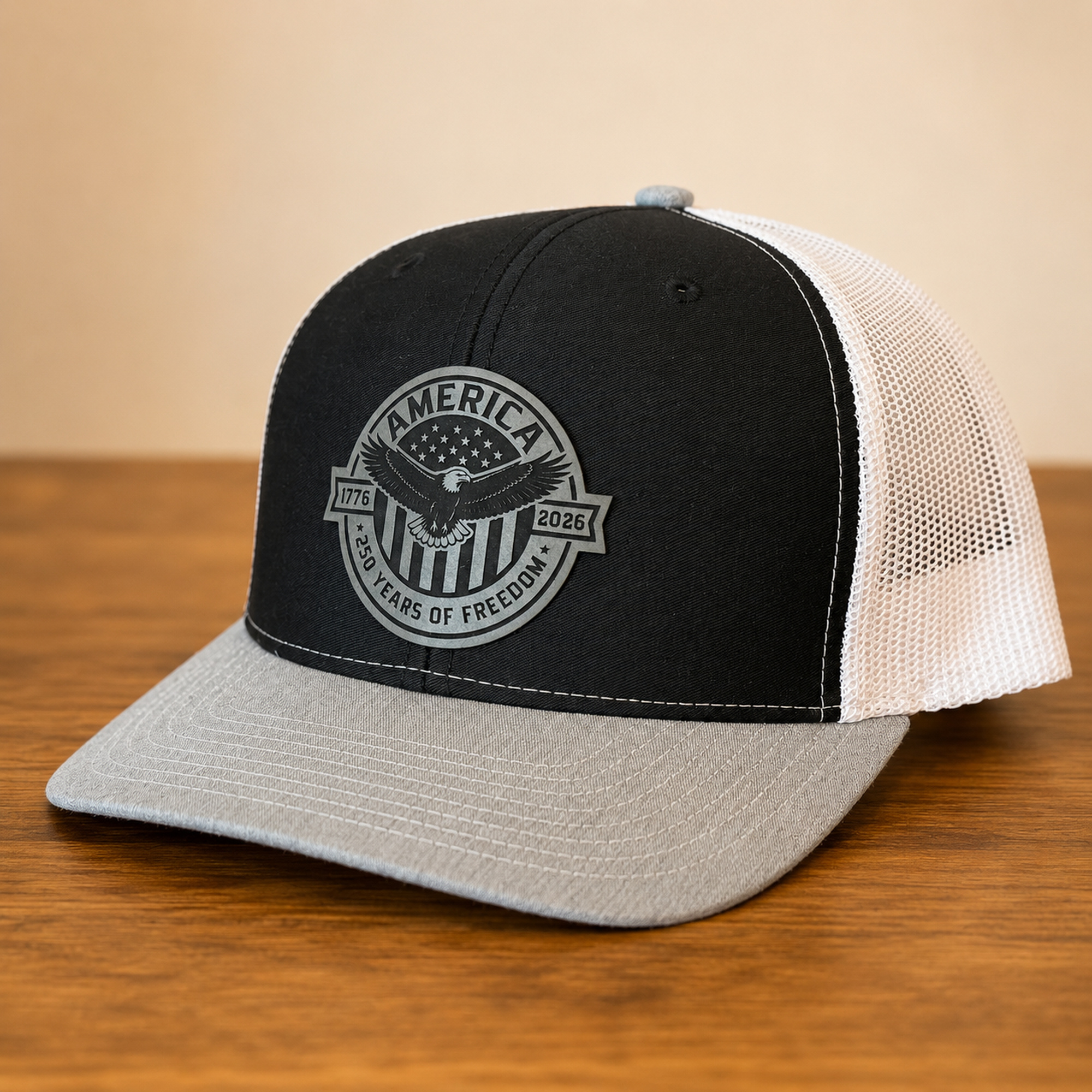 america 250 years of freedom leatherette patch hat black heather gray white richardson 112 main america 250 years of freedom leatherette patch hat black heather gray white richardson 112 main