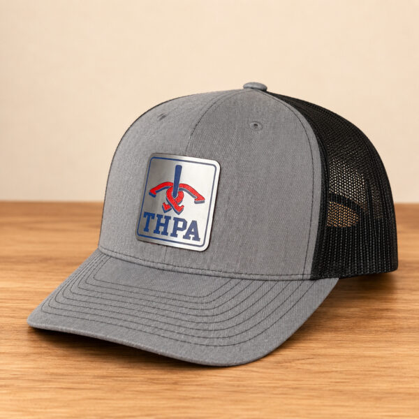 thpa acrylic patch hat gray black main