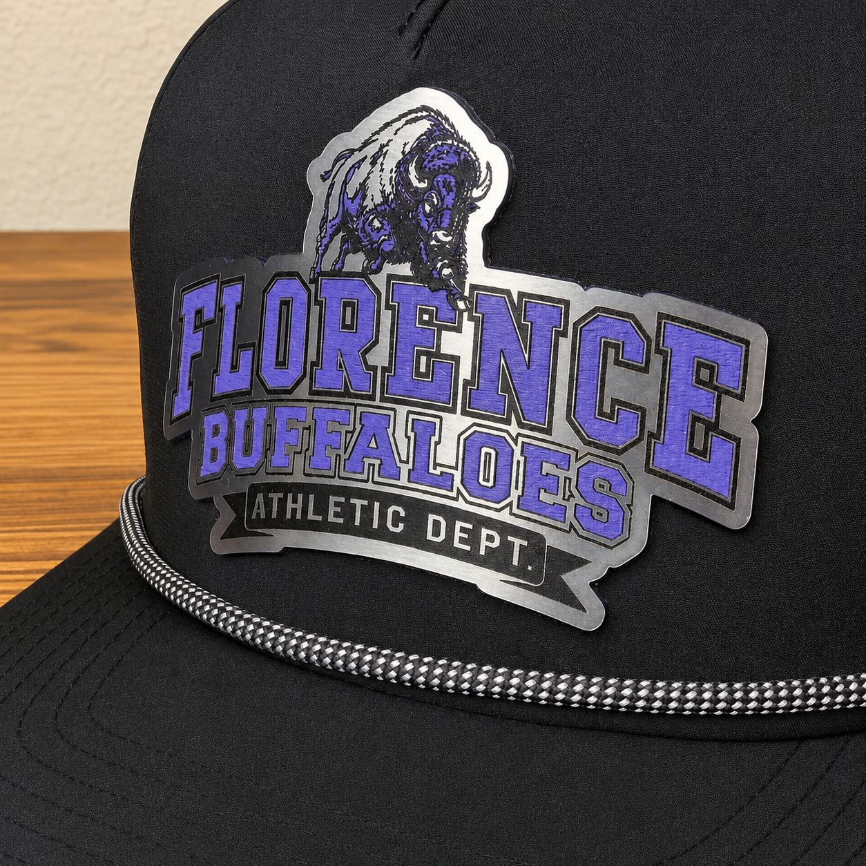 mens black performance acrylic buffalo closeup mens black performance acrylic buffalo closeup